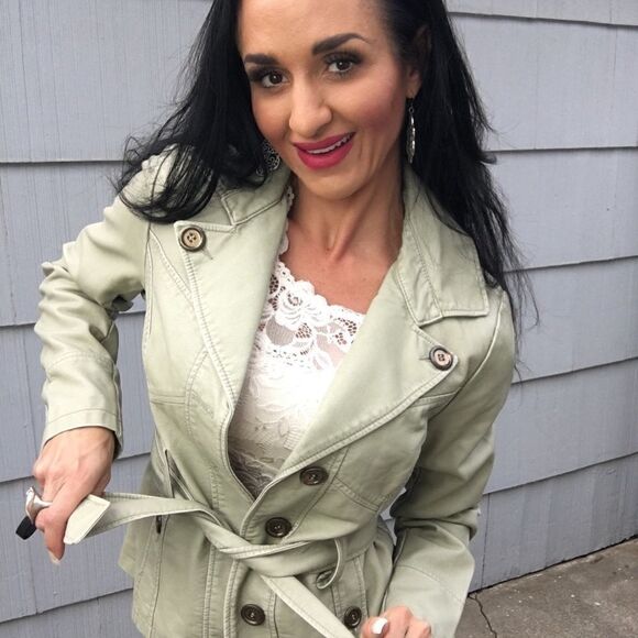 Big Chill Vintage light green faux jacket - Picture 4 of 8